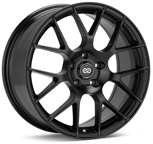 Enkei Raijin 18x9.5 35mm Offset 5x120 Bolt Pattern 72.6 Bore Diameter Matte Black Wheel