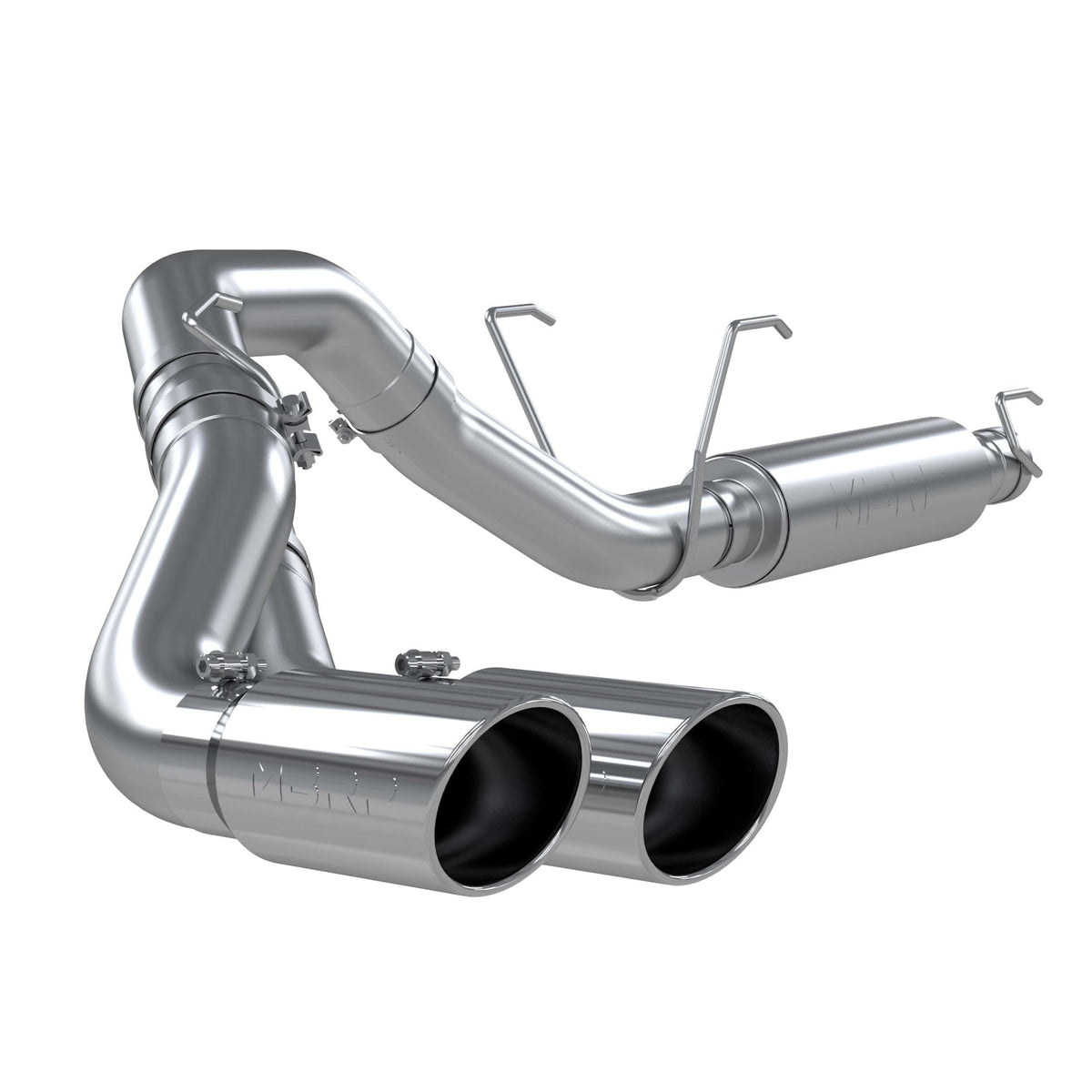 MBRP 14-16 Ram 2500/3500 6.4L 4in AL Single Side Dual Outlet Cat Back Exhaust