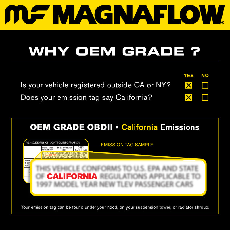 MagnaFlow Direct Fit Catalytic Converter 08-09 Subaru WRX Rear OEM