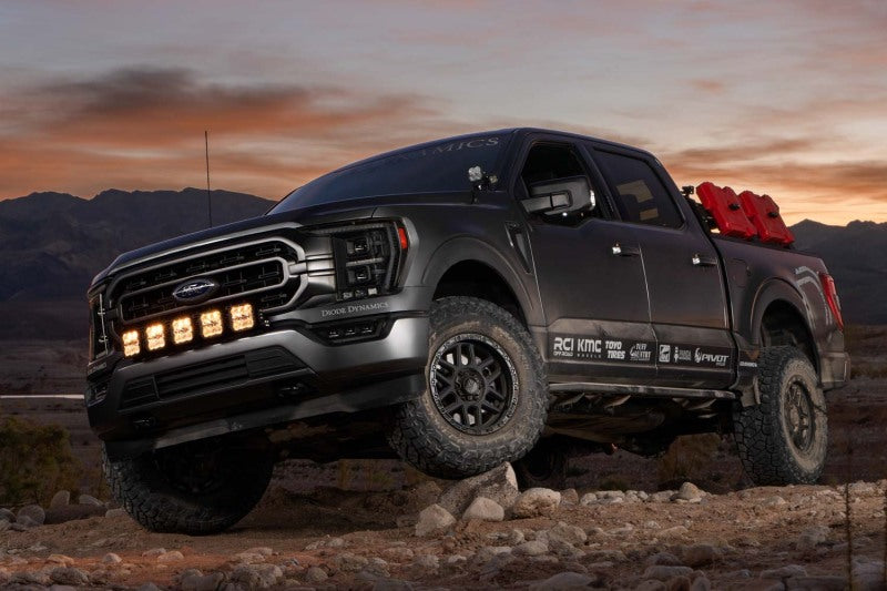 Diode Dynamics 21-22 Ford F-150 SS5 Grille CrossLink Lightbar Kit- Pro White Combo