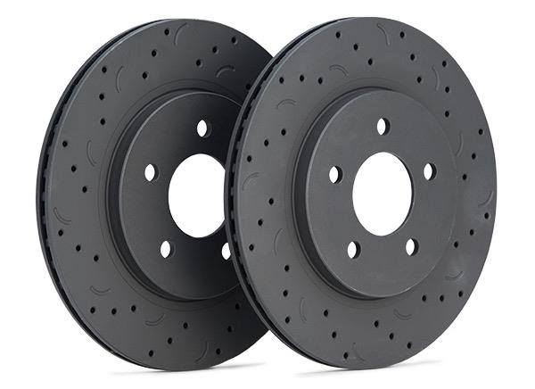 Hawk Talon 2010 Mitsubishi Lancer Evolution GSR AWD Drilled and Slotted Rear Brake Rotor Set