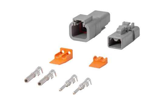 Diode Dynamics Deutsch Connector Kit 2-Pin - 12-14 Gauge | Universal (DD4039)