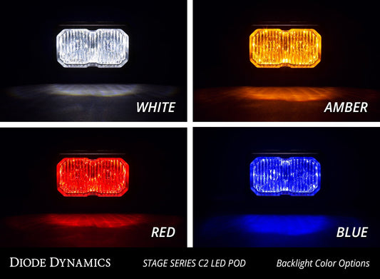 Diode Dynamics DD SSC2 Pod - Sport / Yellow / Fog / Flush / Amber BL / Pair (DD6425P)