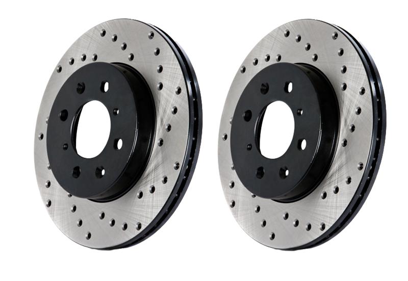 StopTech 05-10 Ford Mustang V6/4.0L / GT V8/4.6L Cross Drilled Left Rear Rotor