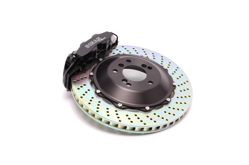 Dinan 14-16 BMW 228i Rear Brake Kit - Black Calipers - Drilled