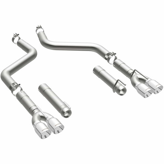 MagnaFlow Axle-Back, SS, 3in, Quad Split Rear 3.5 Tips 2015 Dodge Challenger incl SRT Hellcat
