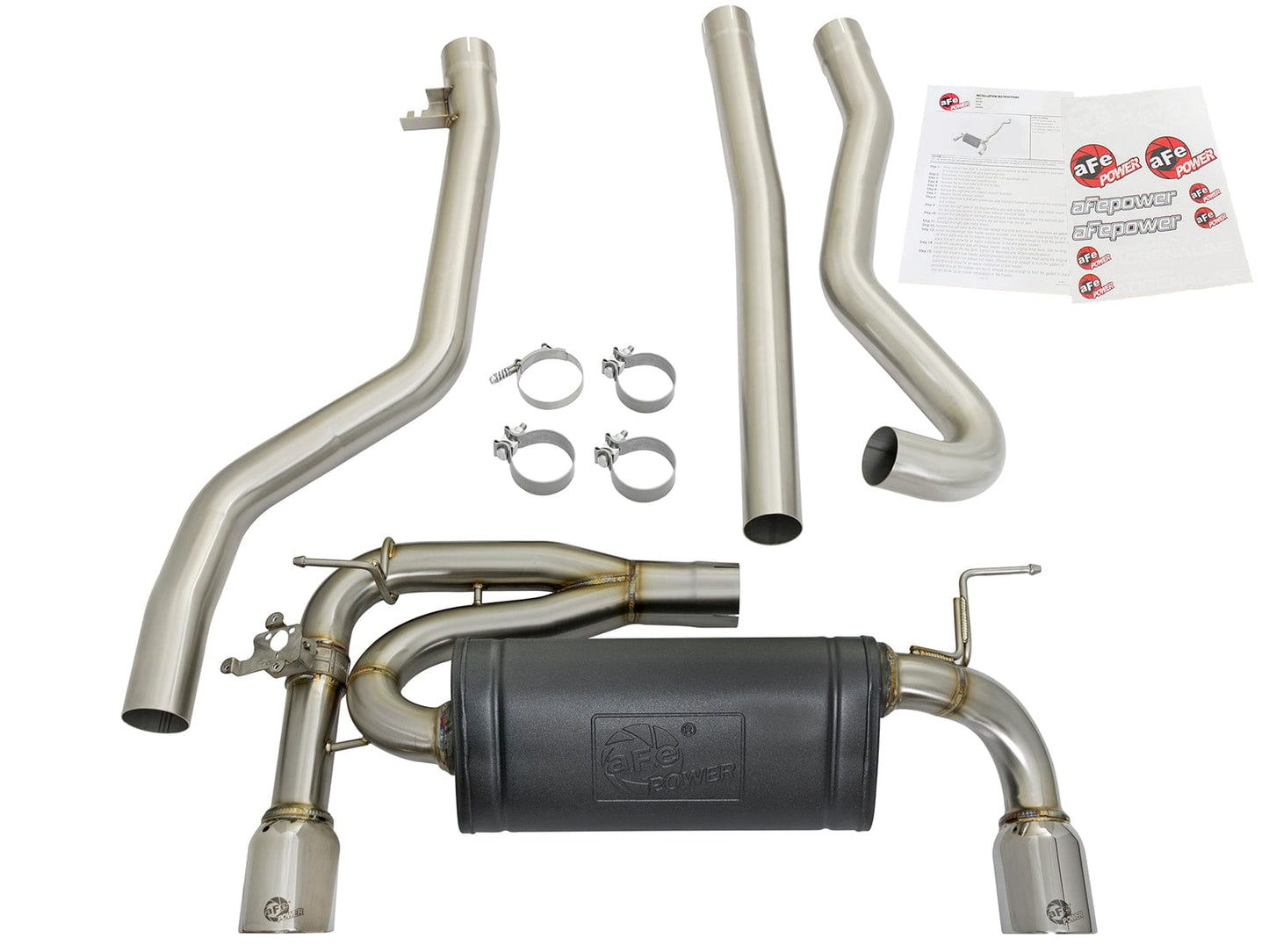 afe POWER MACH Force-Xp 304 SS Cat-Back Exhaust System - BMW 340i/340ix/ 3.0L