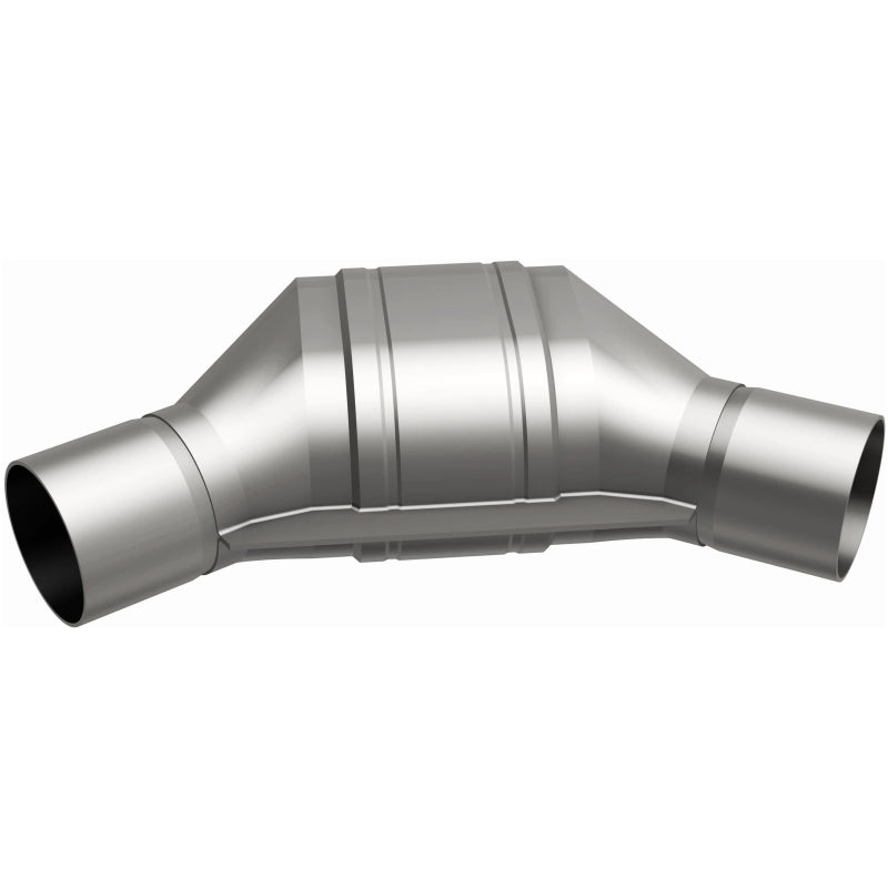 MagnaFlow Universal Catalytic Converter 2.25 inch Angled O/O PC2 Front