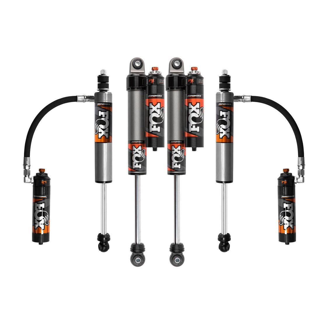 FOX 2.5 Perf Elite Adj. w/ Reservoir Shocks Set w/0-1.5" lift - 2017-2023 Ford F-250 Super Duty 4WD