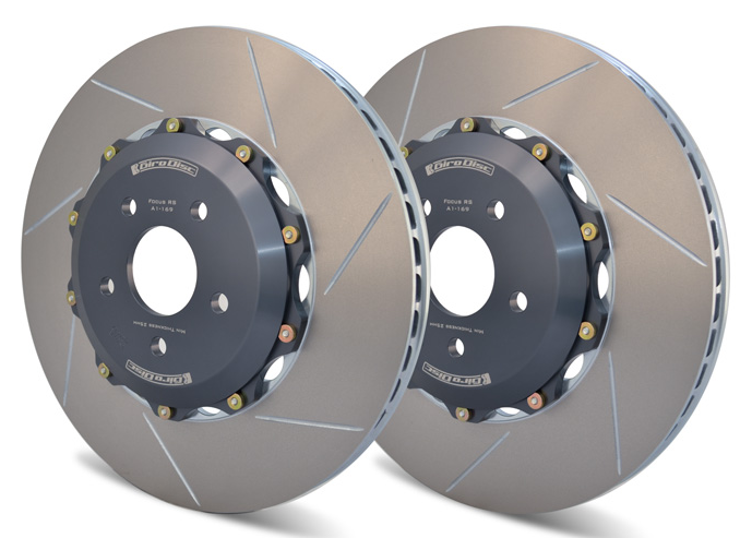 GiroDisc 2013+ Audi S3 (8V) Zinc Plated Slotted Front Rotors