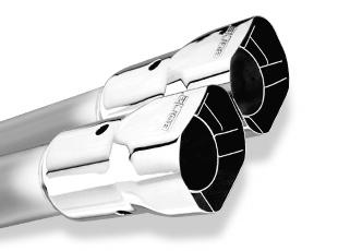 Borla 4in Inlet 5in Round Rolled Angle Cut w/ Clamp x 14in Long Exhaust Tip
