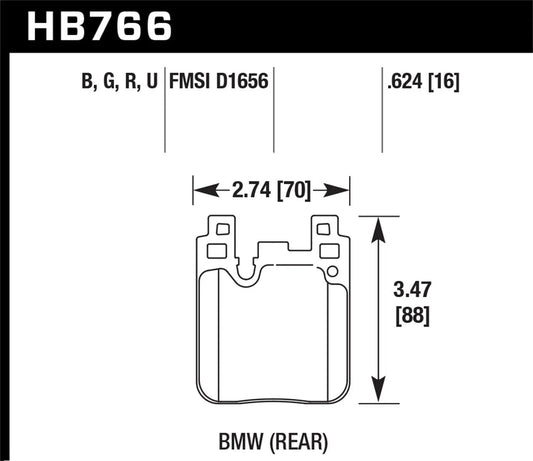 Hawk Performance Race D&S Rear Brake Pads | BMW 3/5/7 Series, M3/M5/X3/X5/Z4/Z8 (95 - 25) (HB518G.642) - ABS Auto Body
