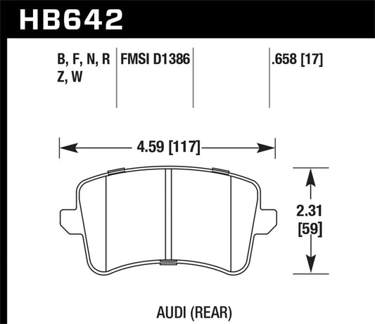 Hawk Performance Rear Brake Pads | BMW Z4 (2019–2020) / Toyota Supra (2019–2020) (HB917W.626) - ABS Auto Body