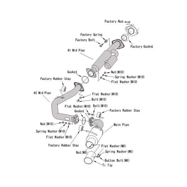 HKS 12-21 Scion/Toyota FRS/86  Hi-Power Single Racing V1 (SUS304 NO COATING)