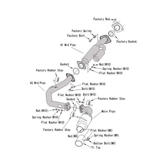 HKS 12-21 Scion/Toyota FRS/86  Hi-Power Single Racing V1 (SUS304 NO COATING)