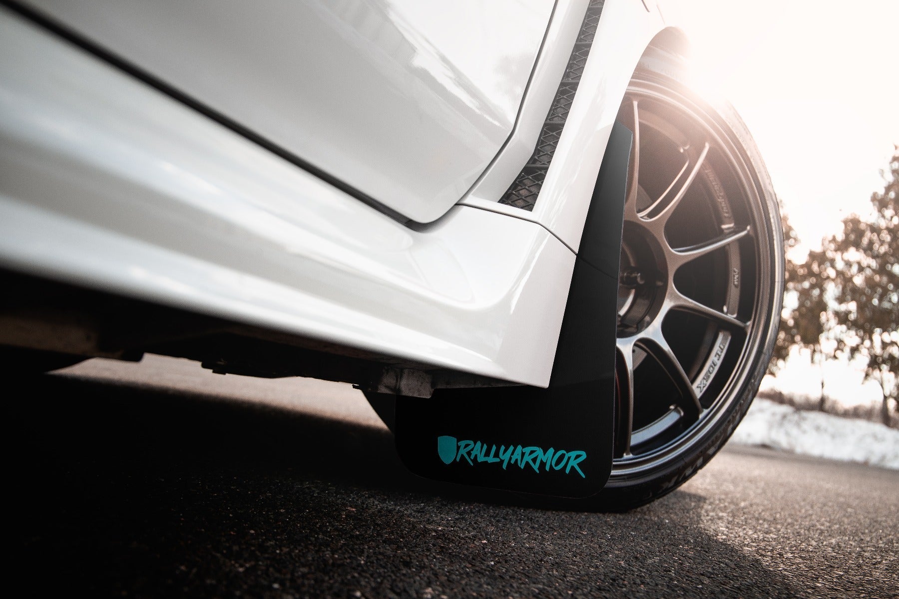 Rally Armor 15-21 Subaru WRX/STI Black UR Mud Flap w/Teal Altered Font Logo