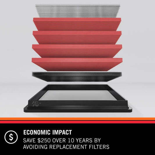 Replacement Air Filter by K&N (33-2824)