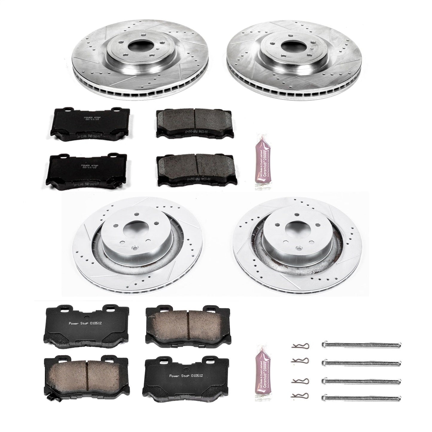 Power Stop 08-13 Infiniti G37 Front & Rear Z23 Evolution Sport Brake Kit
