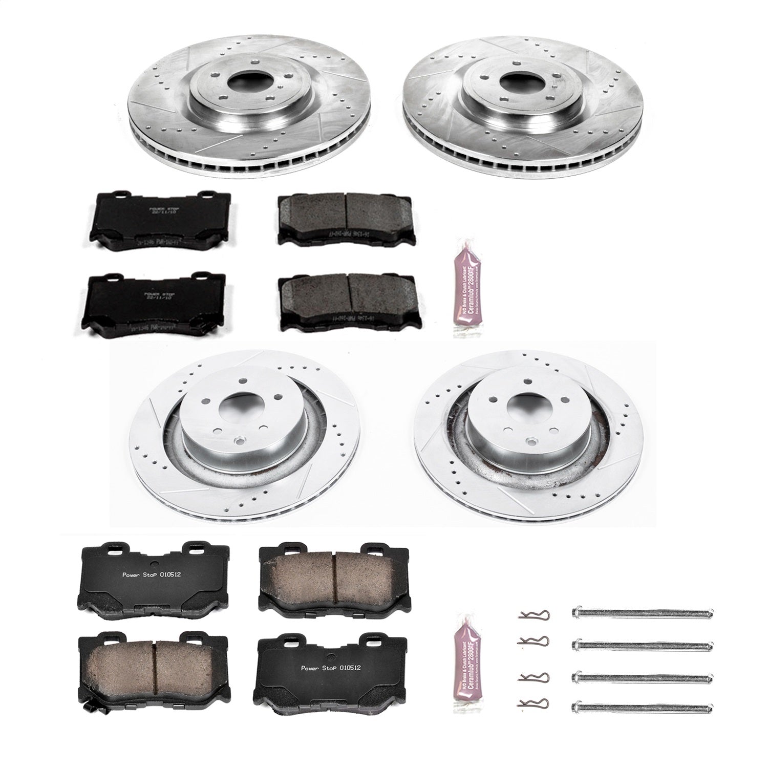 Power Stop 08-13 Infiniti G37 Front & Rear Z23 Evolution Sport Brake Kit