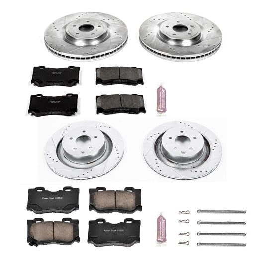 Power Stop 08-13 Infiniti G37 Front & Rear Z23 Evolution Sport Brake Kit