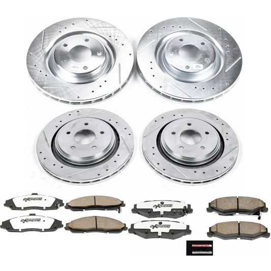 Power Stop 06-09 Cadillac XLR Front & Rear Z26 Street Warrior Brake Kit