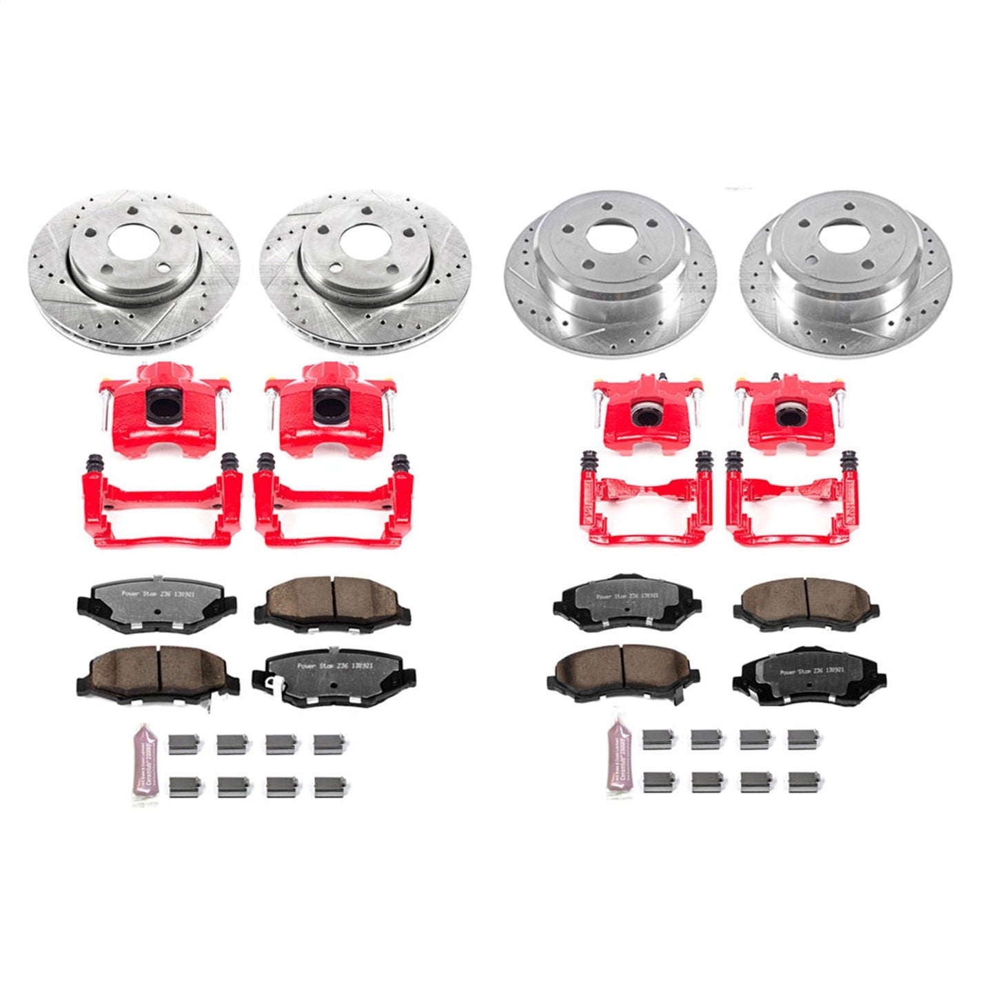 Power Stop 07-17 Jeep Wrangler Front & Rear Z36 Truck & Tow Brake Kit w/Calipers