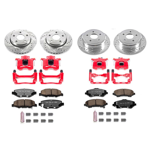 Power Stop 07-17 Jeep Wrangler Front & Rear Z36 Truck & Tow Brake Kit w/Calipers