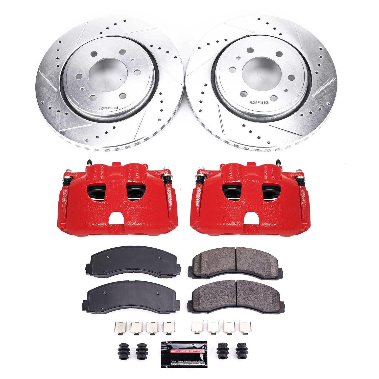 Power Stop 10-17 Ford Expedition Front Z23 Evolution Sport Brake Kit w/Calipers