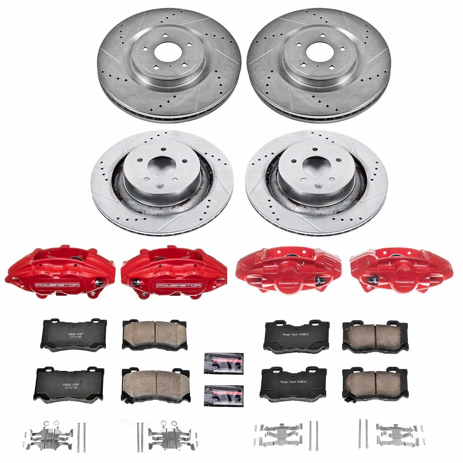 Power Stop 08-13 Infiniti G37 Front & Rear Z23 Evolution Sport Brake Kit w/Calipers