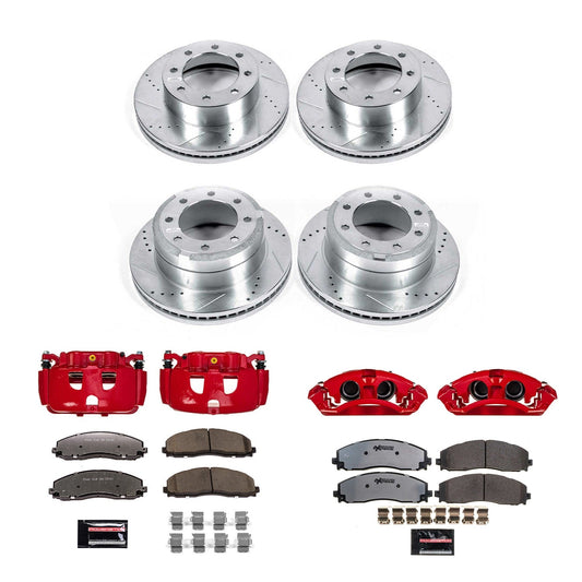 Power Stop 13-22 Ford F-250 Super Duty Front & Rear Z36 Truck & Tow Kit w/Cals