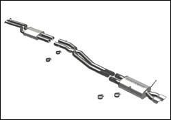2001-2005 BMW 330i Cat Back Exhaust; Touring Series; Dual Split Rear Exit by Magnaflow (16533)
