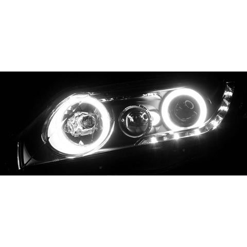 ANZO 2006-2011 Honda Civic Projector Headlights w/ Halo Black (CCFL)