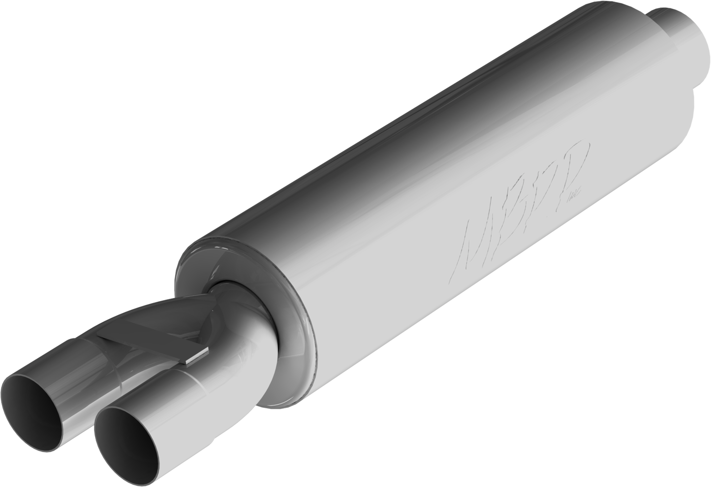 MBRP 3-Inch/2.5-Inch Armor Lite Single-In Dual-Out Chambered Muffler | Universal (GP122107)