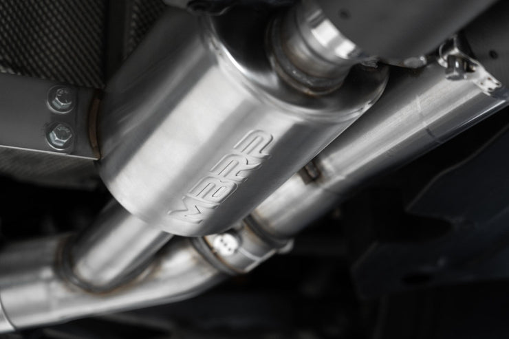 MBRP Stainless Steel 3" Resonator-Back - Quad Outlet w/ Carbon Fiber Tips | 2019-2021 BMW M2 (S45023CF)