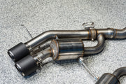 MBRP Stainless Steel 3" Axle-Back - Quad Outlet w/ Carbon Fiber Tips | 2021-2024 BMW M3 / M4 (S45033CF)