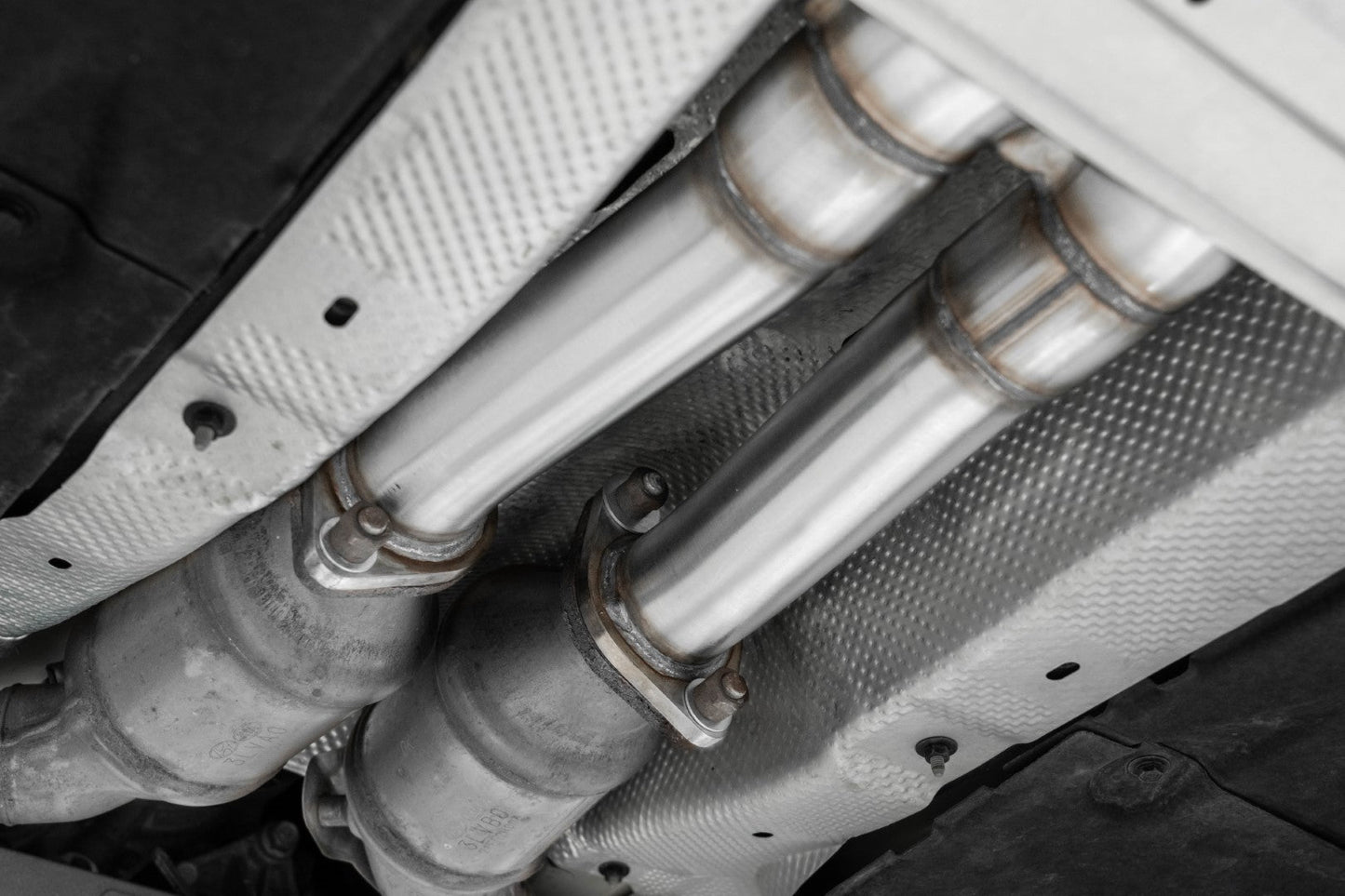 MBRP 2022 Kia Stinger 3.3L T304 SS Cat-Back Exhaust- Dual Split Rear Quad Outlet Uses Factory Bezels
