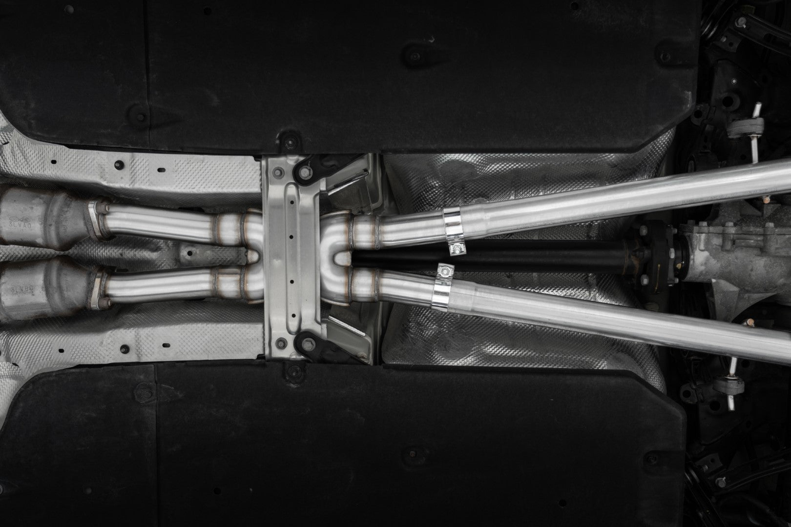 MBRP 2022 Kia Stinger 3.3L T304 SS Cat-Back Exhaust- Dual Split Rear Quad Outlet Uses Factory Bezels