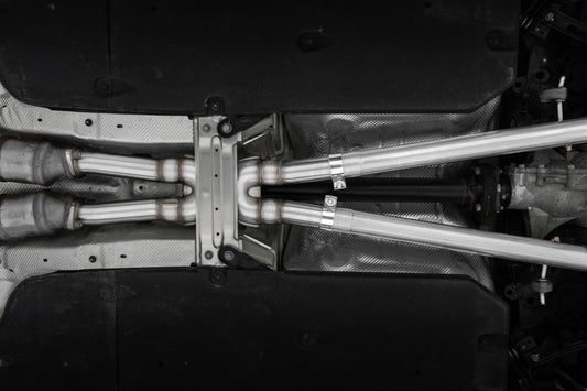 MBRP 2022 Kia Stinger 3.3L T304 SS Cat-Back Exhaust- Dual Split Rear Quad Outlet Uses Factory Bezels