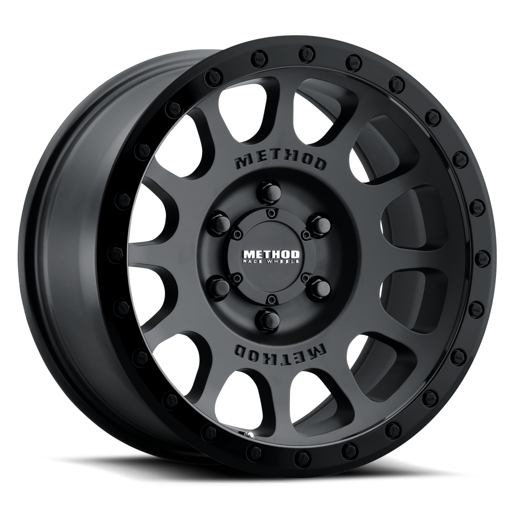Method MR305 NV 18x9 18mm Offset 8x170 130.81mm CB Matte Black/Gloss Black Lip Wheel