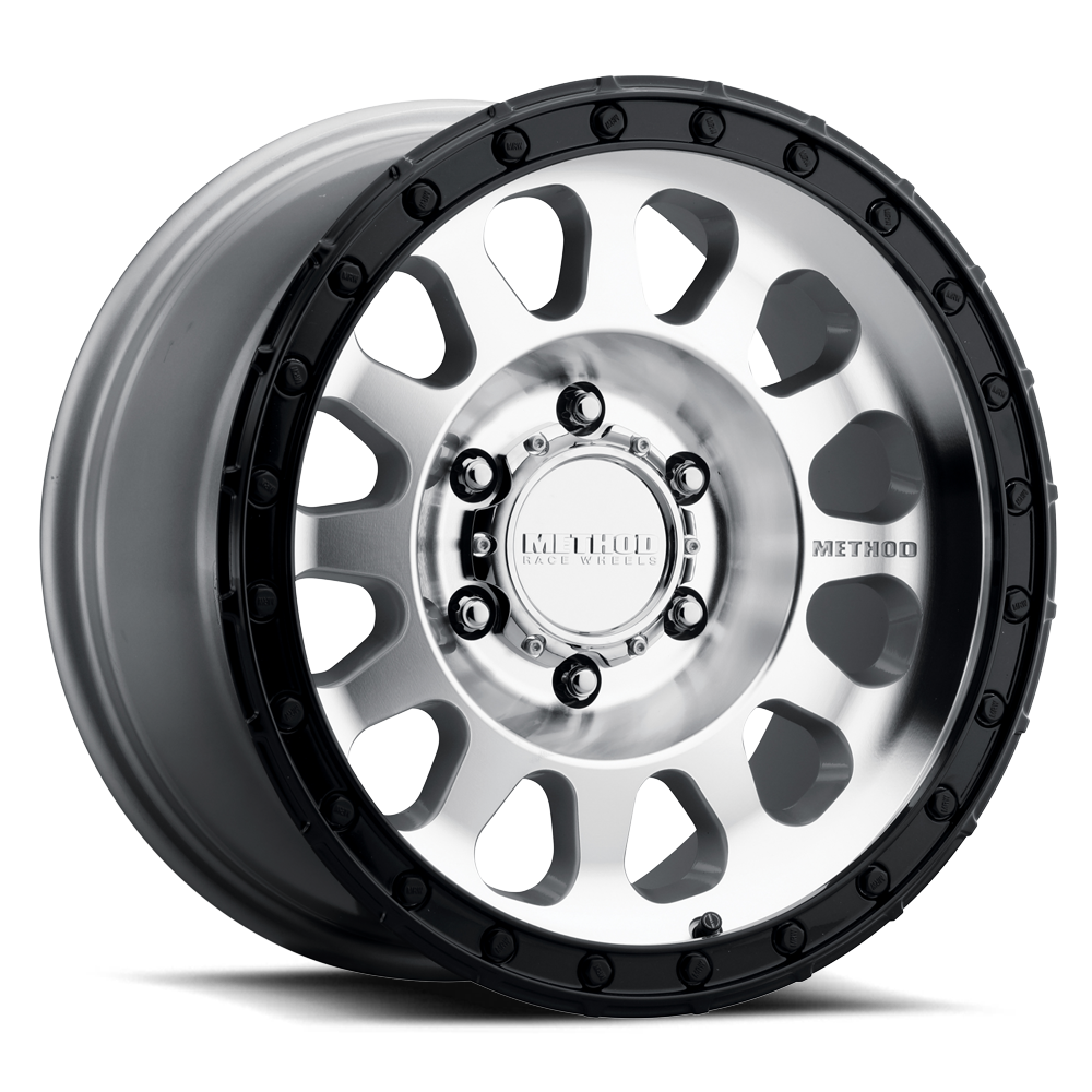 Method MR315 17x8.5 0mm Offset 6x5.5 106.25mm CB Machined Wheel - Gloss Black Lip