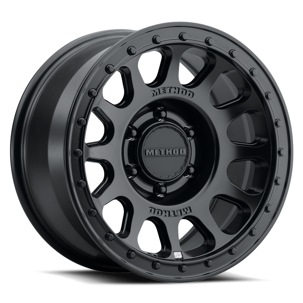 Method MR709 HD Bead Grip 17x 8.5in / ET0 / 6x5.5 BP / 106.25mm Bore - Black Wheel