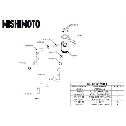 Mishimoto 2022+ Subaru BRZ / Toyota GR86 Baffled Oil Catch Can Kit