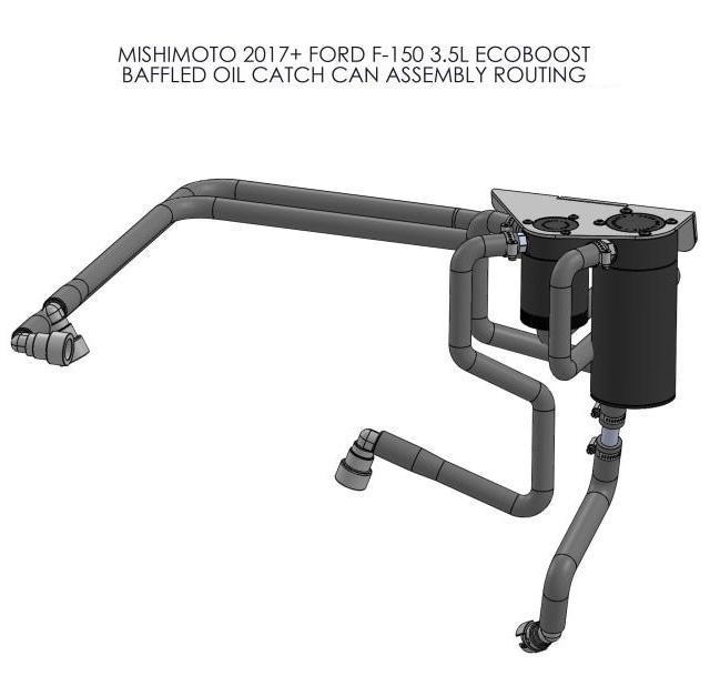 Mishimoto 2017+ Ford F-150 3.5L EcoBoost Baffled Oil Catch Can Kit