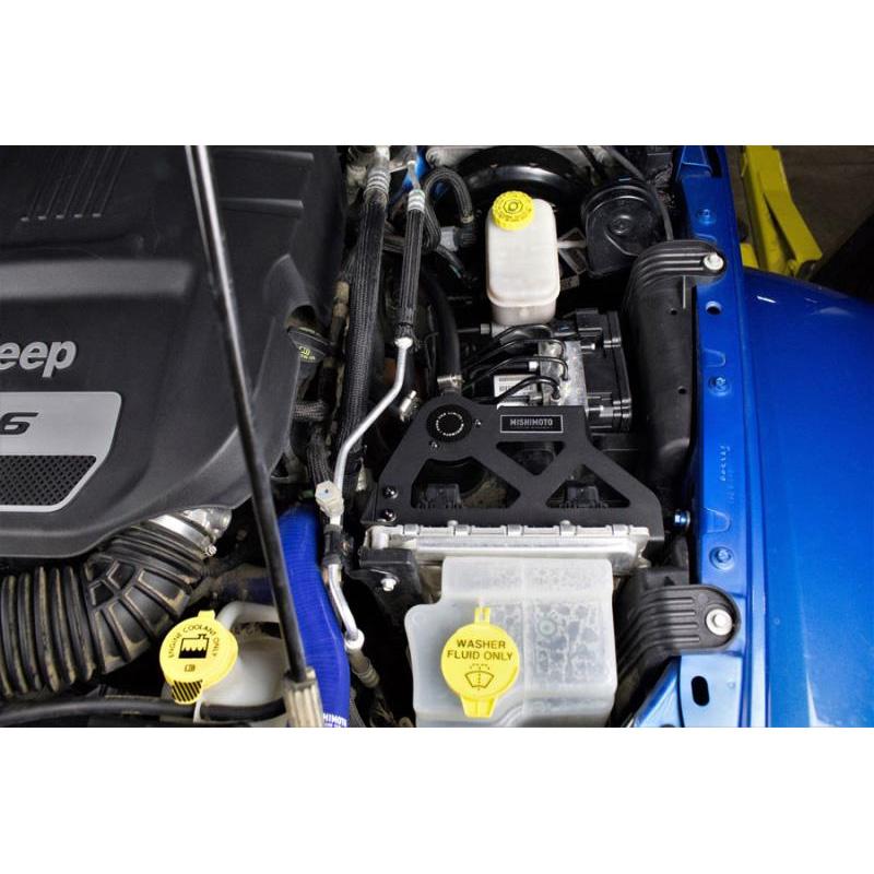 Mishimoto 12-18 Jeep Wrangler JK Baffled Oil Catch Can Kit - Black