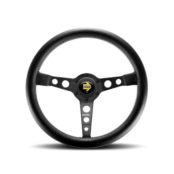 MOMO Prototipo 350mm Black Leather Steering Wheel (PRO35BK)