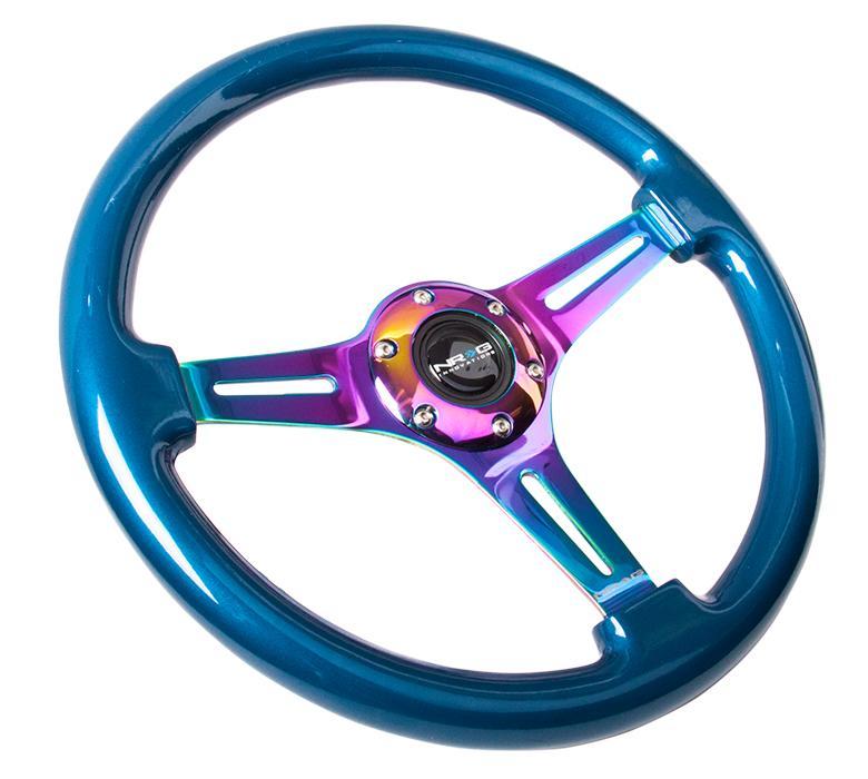 NRG 350mm Steering Wheels - NeoChrome Spokes - Standard Colors (ST-015MC)