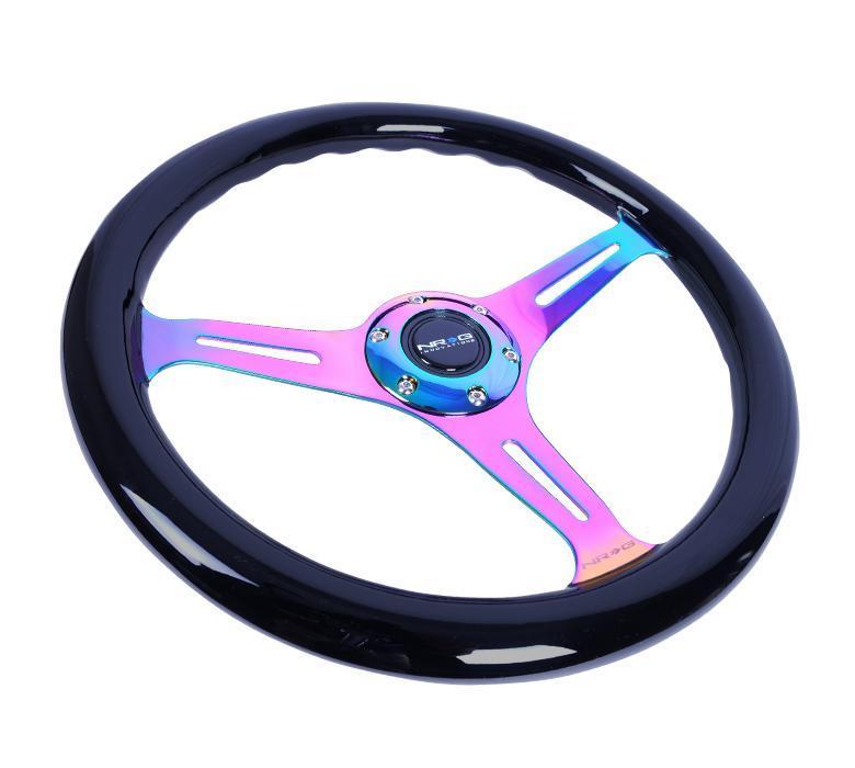NRG 350mm Steering Wheels - NeoChrome Spokes - Standard Colors (ST-015MC)