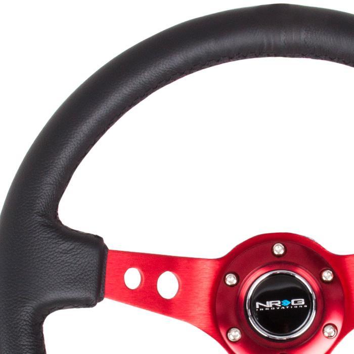 NRG RST-006 Sport Steering Wheels - 350mm x 3" Deep - Premium Leather