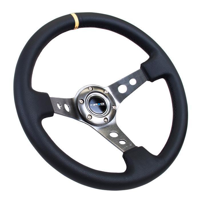 NRG RST-006 Sport Steering Wheels - 350mm x 3" Deep - Premium Leather