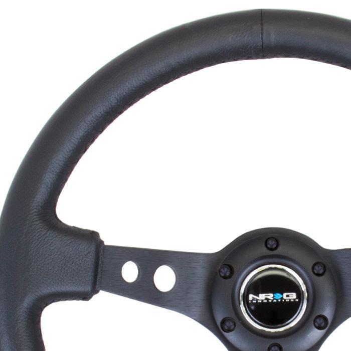 NRG RST-006 Sport Steering Wheels - 350mm x 3" Deep - Premium Leather